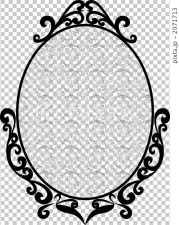 アンティーク柄 デコラティブ バラ模様のイラスト素材