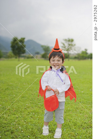 ハロウィン仮装をして、ポージングをする三歳男児 ハロウィン仮装をして、ポージングをする三歳男児 2975262