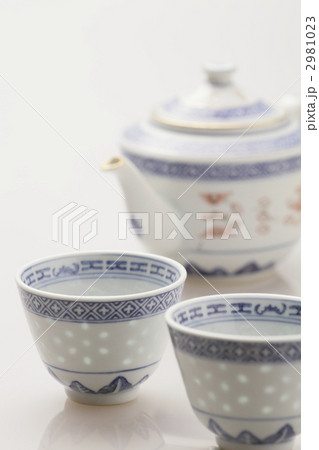 ホタル焼き 中国茶器 茶器の写真素材