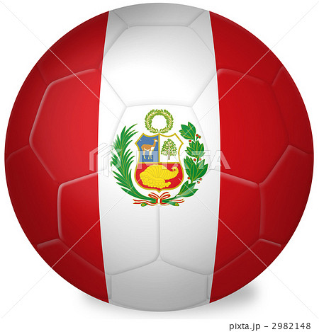 サッカーボール_国旗_ペルー 2982148