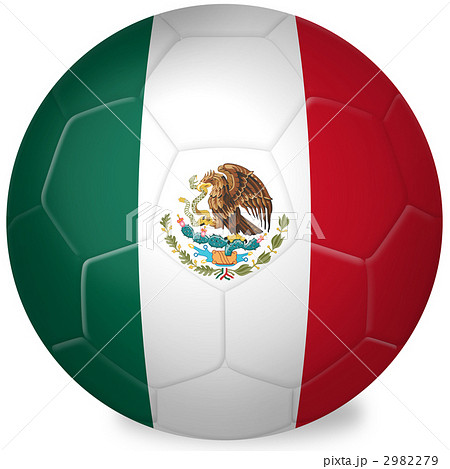 サッカーボール 国旗 メキシコのイラスト素材