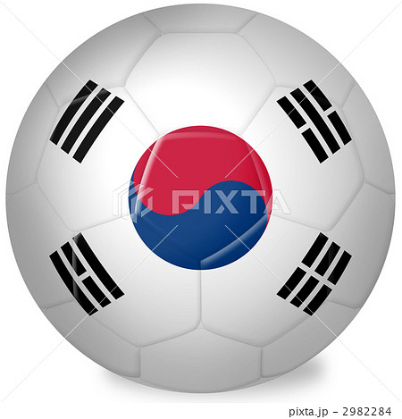 サッカーボール_国旗_韓国 2982284