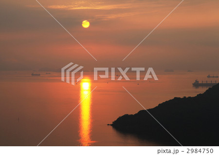 朝日と仙酔島 朝日と仙酔島 2984750