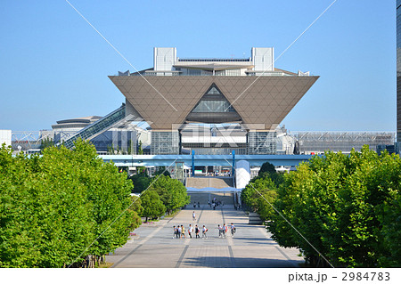 夏の日の東京ビッグサイトの遠景（東京都江東区） 2984783