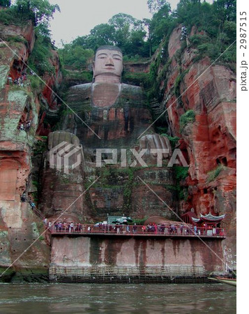 世界遺産・中国・楽山大仏の写真素材 [2987515] - PIXTA