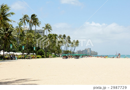 ワイキキの砂浜 2987729