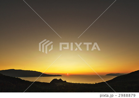 日本海に沈む夕日@杉津 2 日本海に沈む夕日@杉津 2 2988879