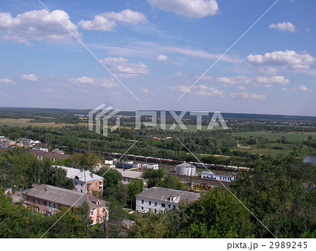 ロシアの田舎風景の写真素材