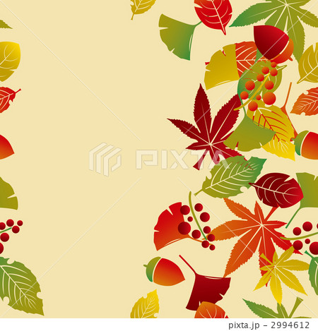 枯れ葉 落ち葉 紅葉のイラスト素材
