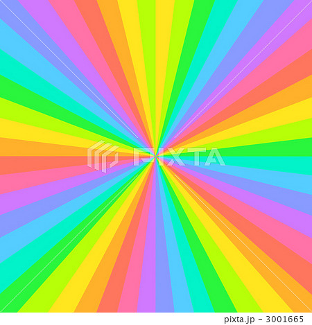 虹色の集中線のイラスト素材