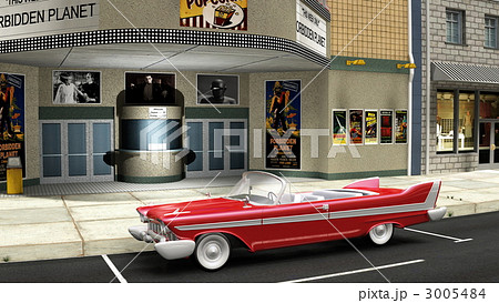 劇場 クラッシックカー アメ車のイラスト素材 3005484 Pixta