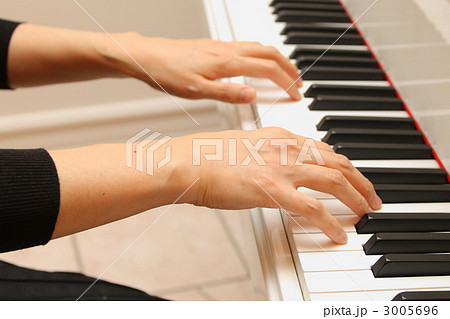 弾く 鍵盤 ピアノの写真素材