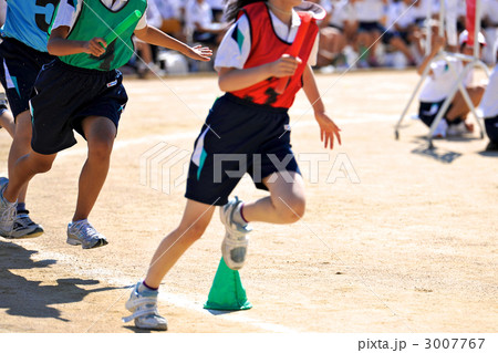 運動会　リレー 3007767