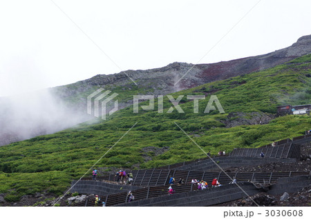 富士登山吉田ルート登山道六合目付近 3030608