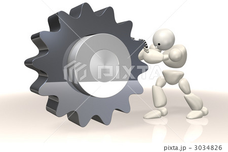 ハードワークをあらわすCGイラスト 3034826