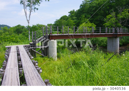 登山専用の東電尾瀬橋　尾瀬の橋 3040536