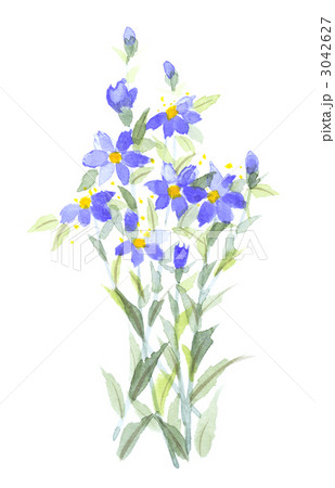 抽象の花 青色 抽象の花 青色 3042627