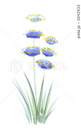 抽象の花　青色 3042632