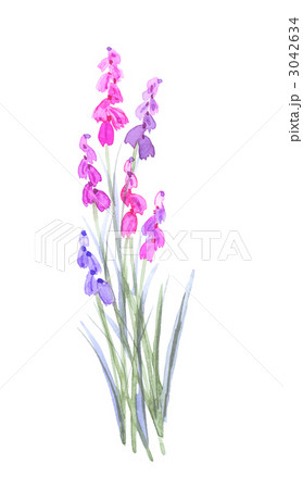 抽象の花　青色 3042634