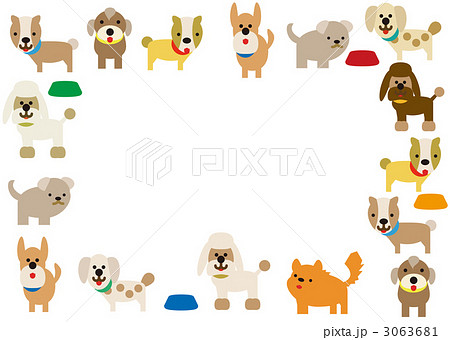 犬のフレームのイラスト素材 3063681 Pixta