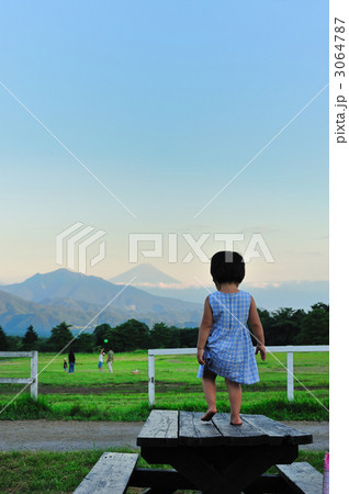 清里牧場の夕暮れ富士２ 3064787