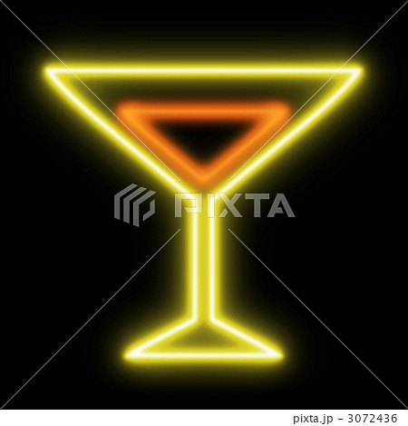 ネオンのカクテルグラス 3072436