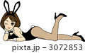 横たわるバニーガール 3072853