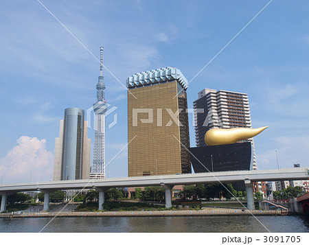 隅田川の対岸よりスカイツリーを望む 3091705