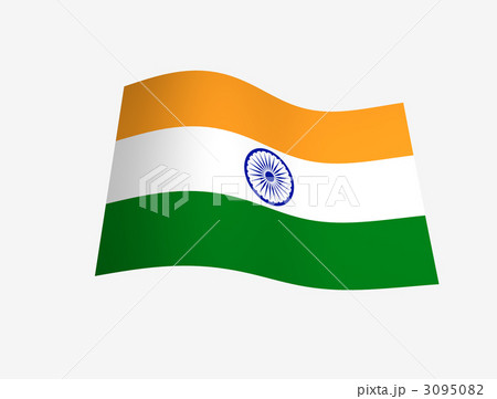 インド国旗 フラグ はためくのイラスト素材 インド国旗 フラグ はためくのイラスト素材