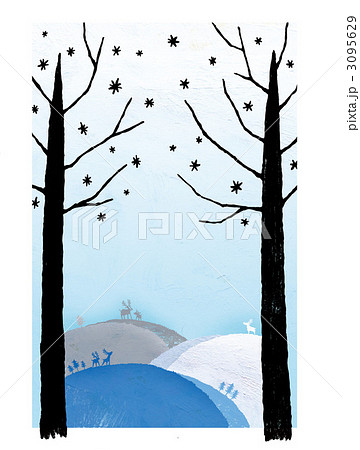 木 冬 結晶のイラスト素材
