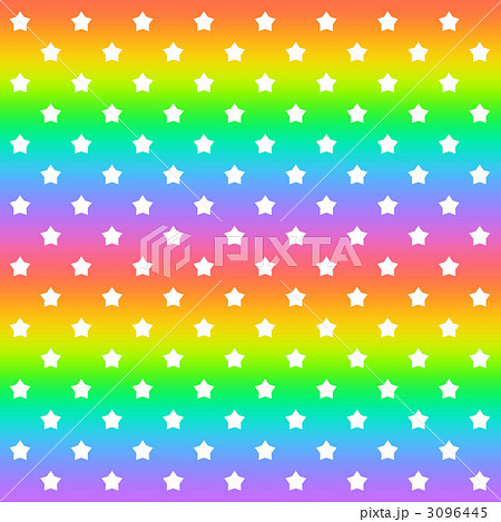 星と虹のテクスチャのイラスト素材