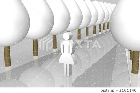 孤独をあらわすCGイラスト 3101140