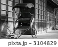 人力車　モノクロ 3104829