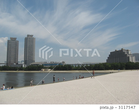 お台場海浜公園の砂浜 3117547