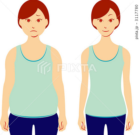 女性 理想 太いのイラスト素材
