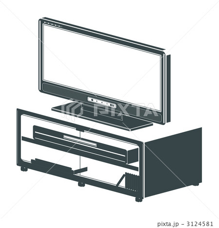 テレビアイコン4のイラスト素材