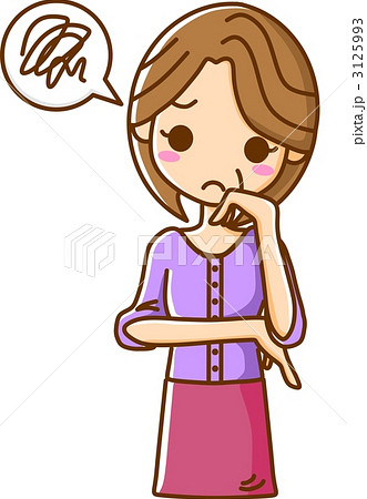 中年女性　悩む 3125993
