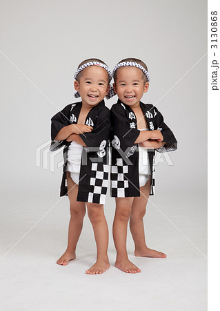双子のまつりの写真素材