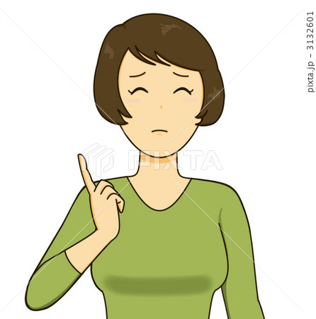 人差し指を立てる女性 3132601