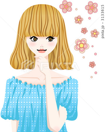 女子と花 3133615
