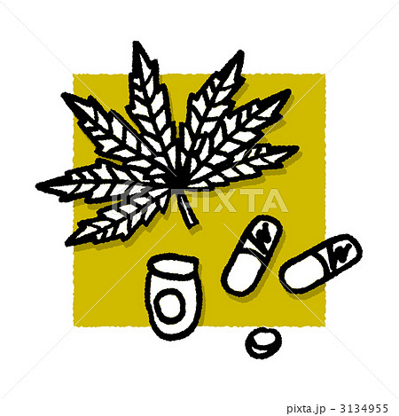麻薬 大麻 マリファナのイラスト素材 3134955 Pixta