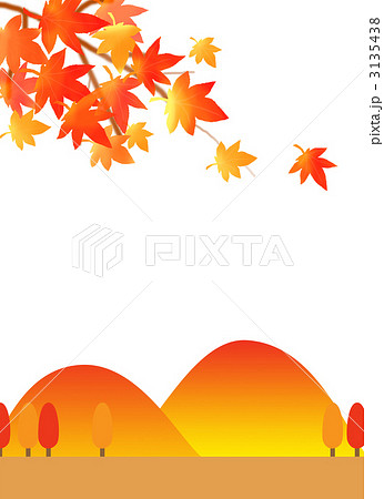 秋の風景のイラスト素材