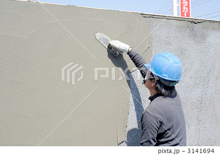 左官職人の写真素材