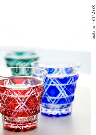 きらめく薩摩切子のグラス 3142330