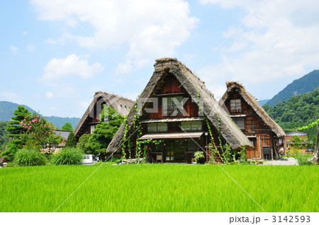 白川郷の合掌造り 白川郷の合掌造り 3142593