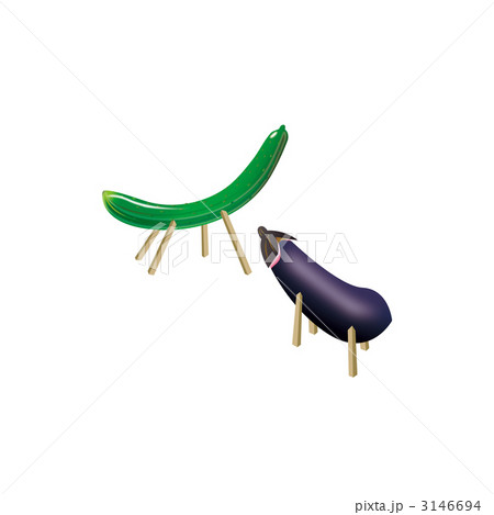 お盆飾り・精霊馬のイラスト 3146694