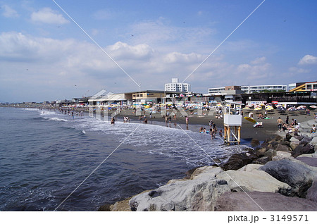片瀬西浜海水浴場の写真素材