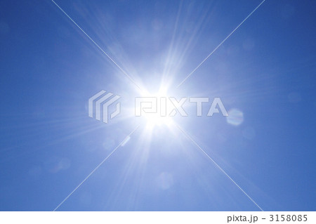 太陽と空の写真素材