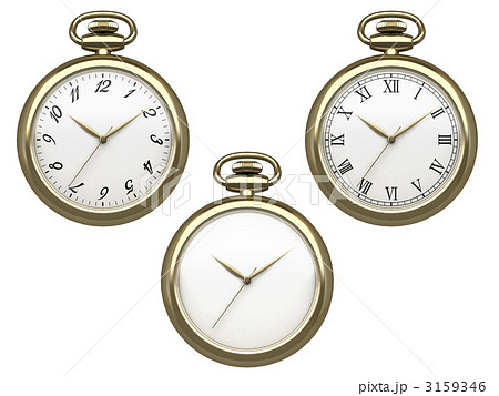 金の懐中時計のイラスト素材