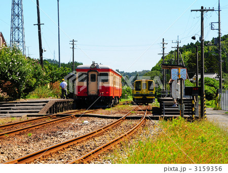 いすみ鉄道 キハ52 上総東駅の写真素材